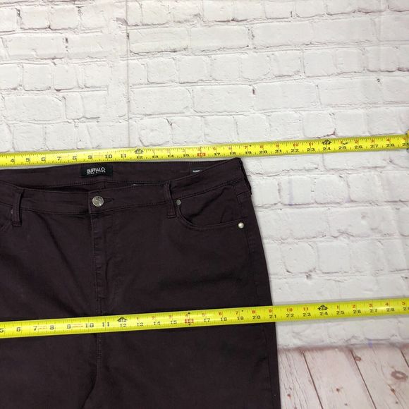 Buffalo David Bitton Women Hanna High Rise Skinny Jeans Size 16 Burgundy B241 20 - Picture 3 of 15